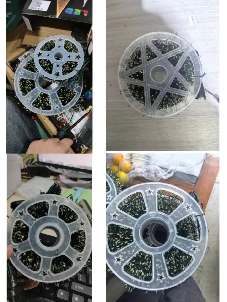 LED Firecracker String Lights EU/US DC Power Remote Control Halloween Garland Fairy Light for Wedding Party Christmas Decoration