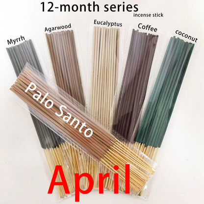 6 Sets of Approximately 126 High-Quality Incense Sticks - Including Shrubs, Lavender, Lemongrass, Dragon's Blood, Rose, Jasmine, Cherry Blossom, Suitable for Purification, Yoga Meditation, and Home Use - Perfect Gift with Lon