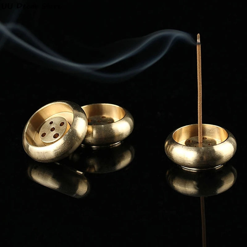 New 1PC Alloy Incense Burner Stick Holder Plate Buddhism Lotus Censer Bronze Nasturtium Incense Burner