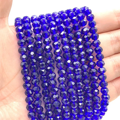 Multicolor 2 3 4 6 8mm Austria Faceted Crystal Beads Loose Spacer Round Glass Beads Bracelet DIY for Jewelry Making