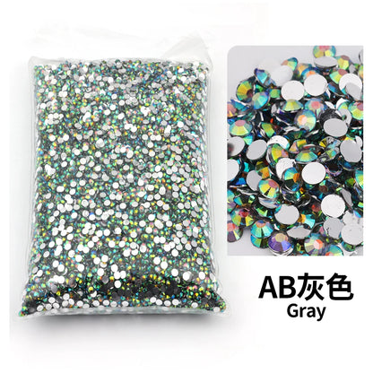 size 2mm,3mm,4mm,5mm,6mm Big Package Resin Non Hot Fix Rhinestones Bulk Wholesale Flat Crystals Nail Diy Glitters Cтразы Stone