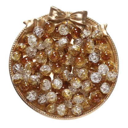 4 6 8 10mm Cracked Crystal Beads High-Quality Dual Color Glass Beads Snow Crack Crystal Beads for Jewelry Making DIY Bracelet