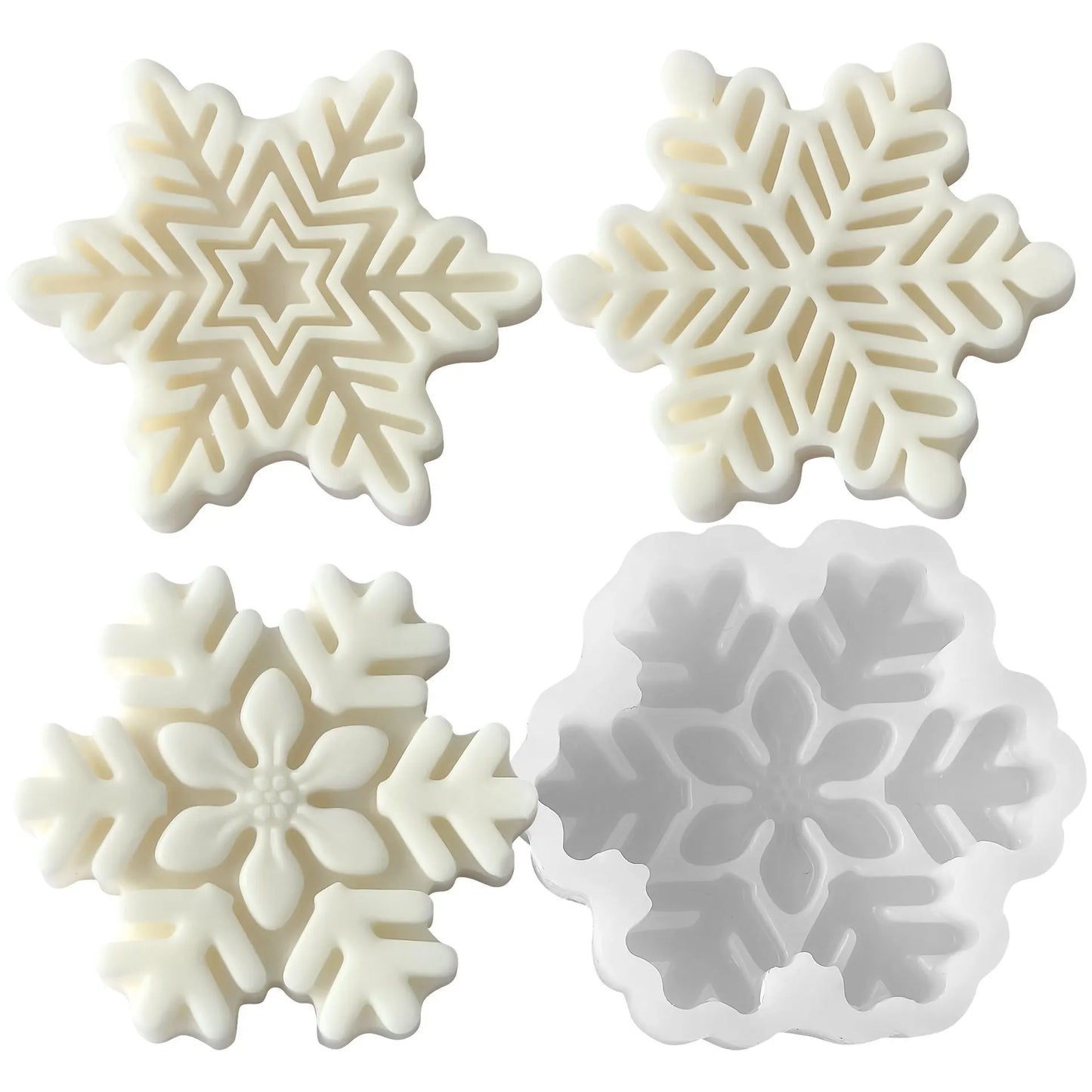 Snowflake Candle Silicone Mold DIY Christmas Soap Wax Melt Mold Aroma Stone Decor Handmade Craft Gift Home Decor Holiday Ornamen