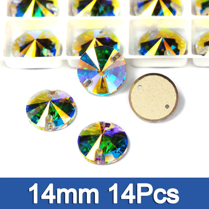 PUBRILEX Crystal AB Mix DIY Craft Supplies Needlework Sewing Gemstones Flatback Glass Strass Crystals Rhinestones For Clothing