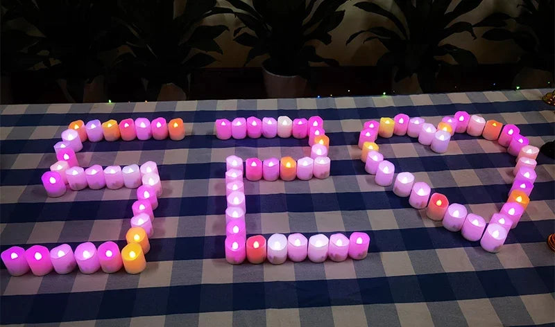 Rechargeable Led Candles Timer Remote LED Light Flameless For Wedding Room Garden Holiday Lighting Home Decor Tea Candle Lamp