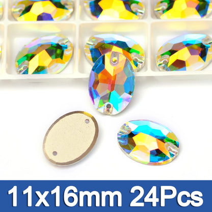 PUBRILEX Crystal AB Mix DIY Craft Supplies Needlework Sewing Gemstones Flatback Glass Strass Crystals Rhinestones For Clothing