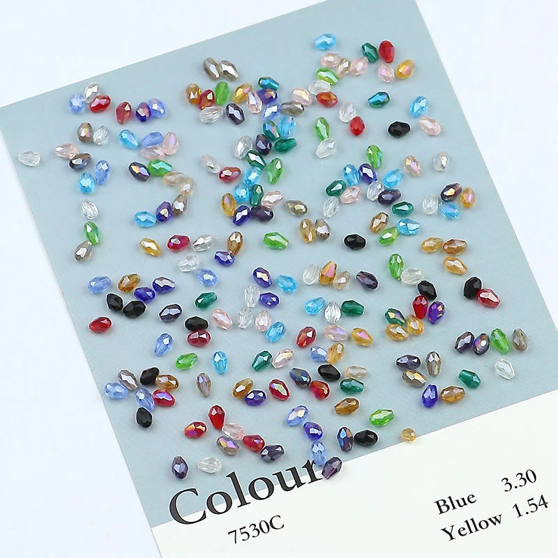 High-grade exquisite Austrian color crystal beads 3X5mm/100PCS crystal faceted beads jewelry DIY bracelet necklace accessories