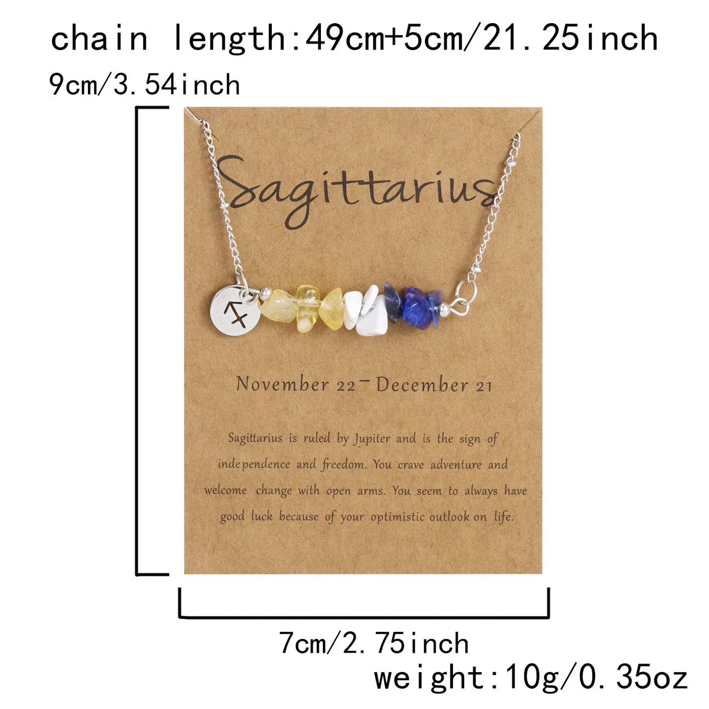 12 Zodiac Signs Constellation Charm Natural Crushed Stone Beaded Necklace for Men Women Couple Choker Virgo Leo Libra Jewelry