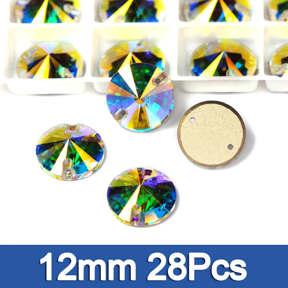 PUBRILEX Crystal AB Mix DIY Craft Supplies Needlework Sewing Gemstones Flatback Glass Strass Crystals Rhinestones For Clothing