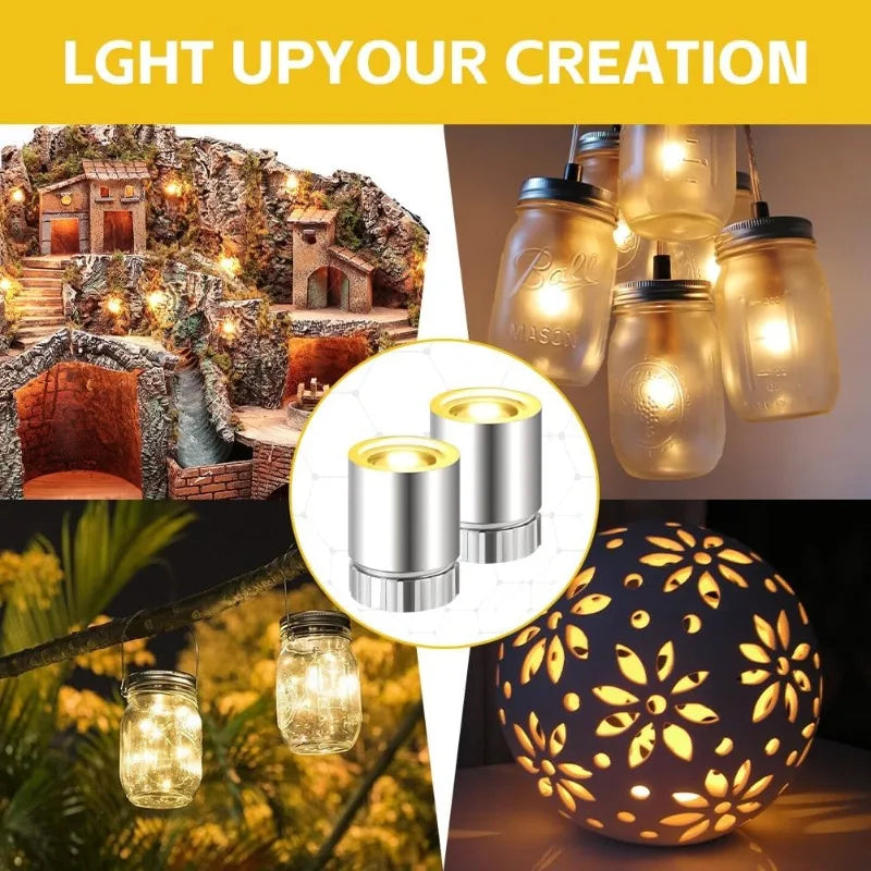 Tiny LED Light Bulbs Battery Operated Lantern Dollhouse Miniature Lamp Samll Spotlights for Displays Party Wedding Decoration