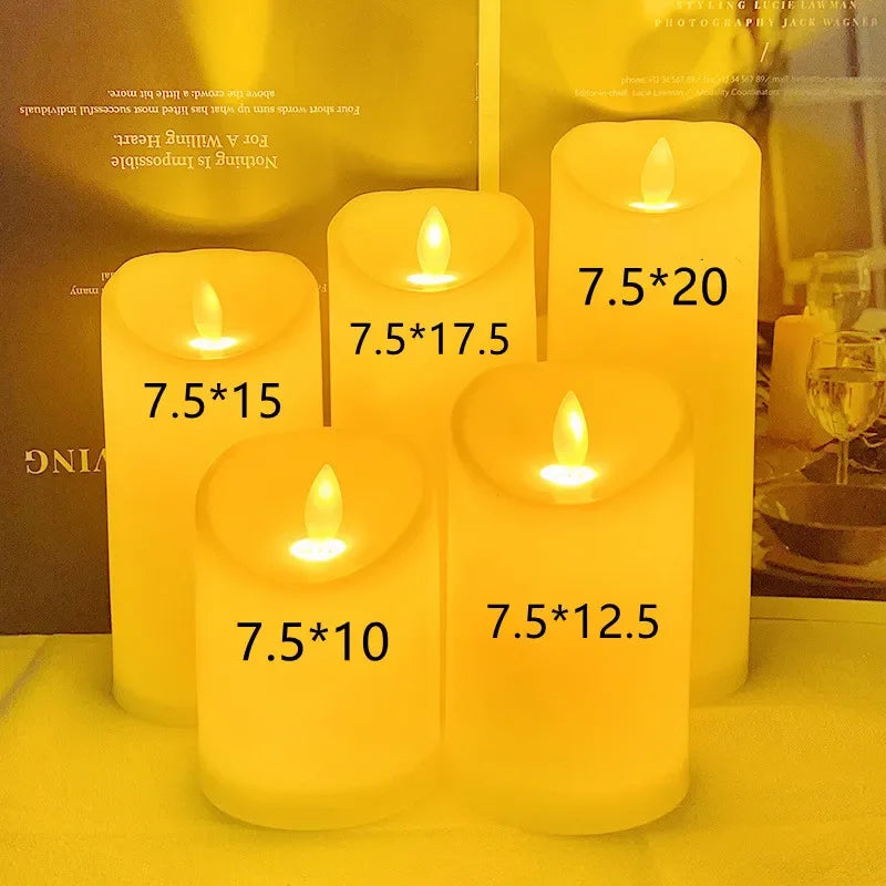 Nến LED nhấp nháy không lửa, Nến không lửa chạy pin cho trang trí đám cưới, tiệc sinh nhật màu vàng ấm
