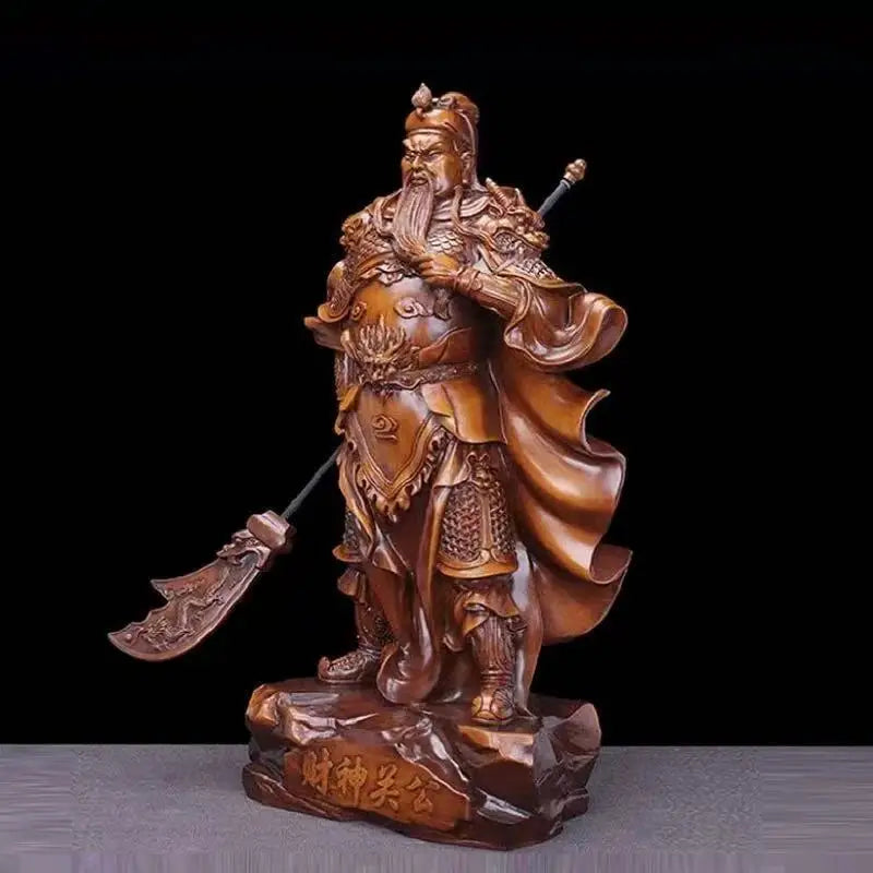 Fengshui Fortune Guan Gong Sculpture Resin Accessories Home Cabinet Figurines Decoration Office Store Guan Yu Statue Ornaments