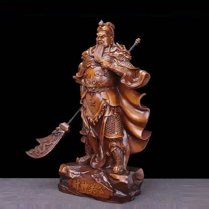 Fengshui Fortune Guan Gong Sculpture Resin Accessories Home Cabinet Figurines Decoration Office Store Guan Yu Statue Ornaments