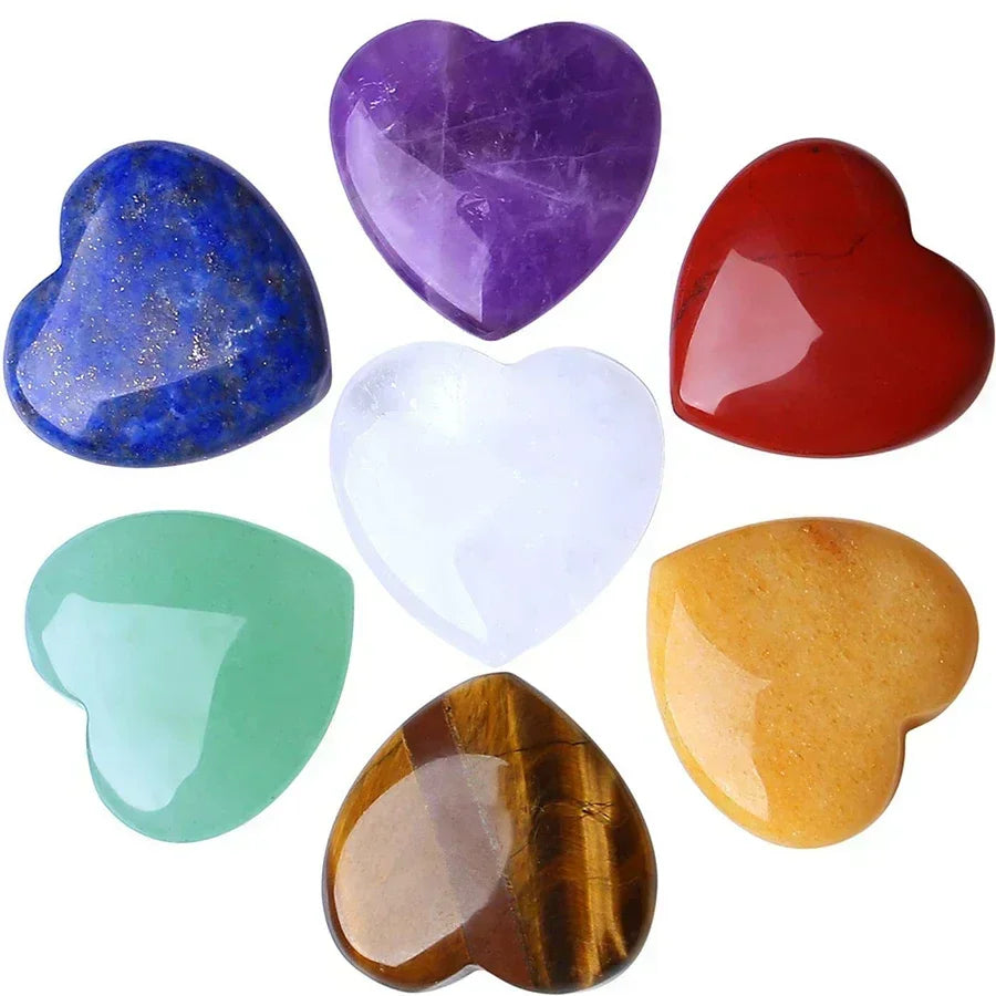 10/20/30PCS Heart Shape LOVE 20MM Natural Crystal Amethyst Agate Mineral Healing Stone Gravel Specimen Home Decoration 2025