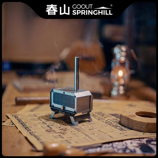 Goout Springhill Mini Woodstove Outdoor Camping Tour Incense Burner Folding Portable Stove Home Desktop Mosquito Incense Burner