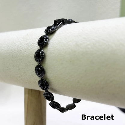 2025 New Original Round Water Drop Crystal High Jewelry Set Fashion Dazzling Women's Bracelet Earring Necklace Ring Wedding Gift