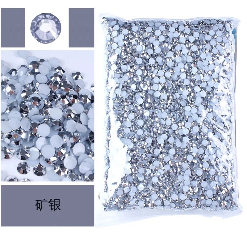 Big Package 2-6mm Resin Non Hot Fix Rhinestones Bulk Wholesale Flat Back Plastic Crystals Nail Diy Glitters Cтразы Stone