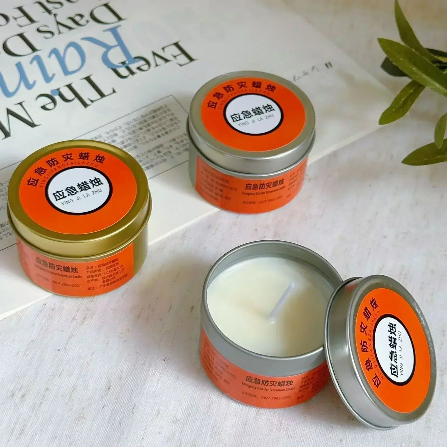 Emergency Candles for Household Power Outages Windproof Smokeless Disaster Prevention Emergency Supplies No Electricity Lighting