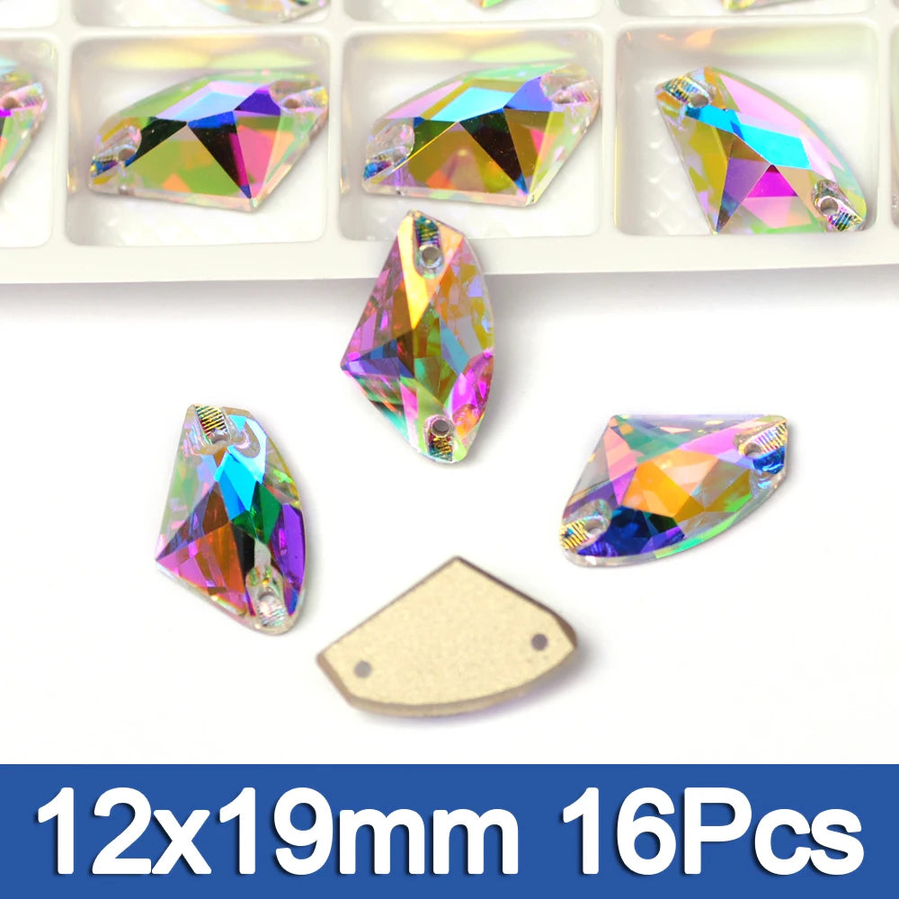 PUBRILEX Crystal AB Mix DIY Craft Supplies Needlework Sewing Gemstones Flatback Glass Strass Crystals Rhinestones For Clothing