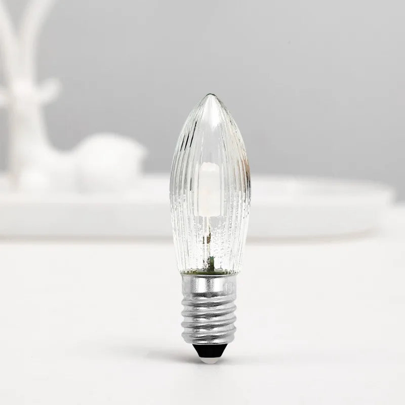 Warm Light Glass Bulbs Tapered Candles E10 LED Replacement Bulbs for Lights Candle Arch Bathroom Kitchen Home Lamps Bulb Decor