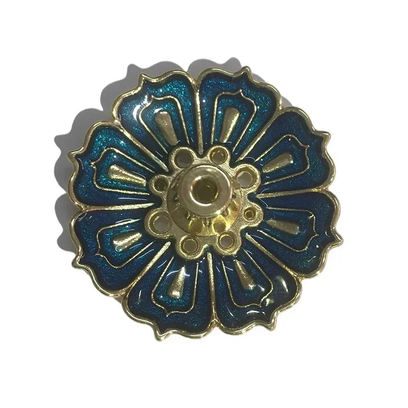 Incense Holder for Sticks Alloy Incense Burner Creative 3 levels Lotus Incense Stick Holder and Detachable Ash Catcher