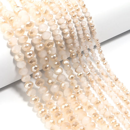 1Strand/Lot 3 4 6 8 10mm Rondelle Flat Faceted Crystal Beads Glass Spacer Beads For DIY Crafts Ornament Making Handmade Accesso