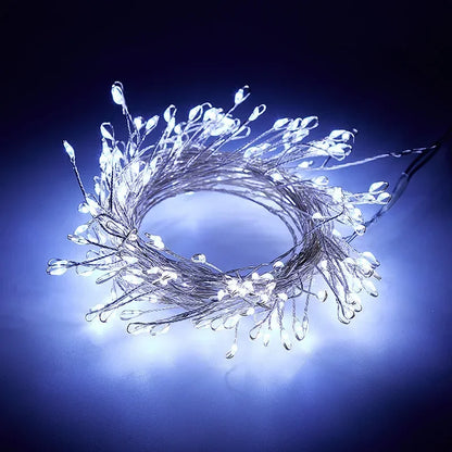 3/6M USB Power LED Firecracker String Lights Remote Control Garland Fairy Lights for Wedding Party Garden Christmas Decoration