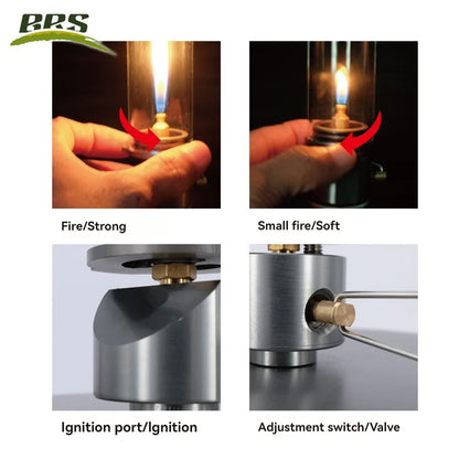 BRS-55 Dreamlike Candlelight Lamp Windproof Candle Light Gas Burner Stove Outdoor Camping Lights Tent Lighting Equipment