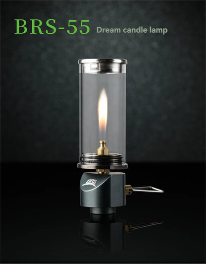 BRS-55 Dreamlike Candlelight Lamp Windproof Candle Light Gas Burner Stove Outdoor Camping Lights Tent Lighting Equipment