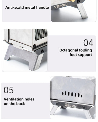 Goout Springhill Mini Woodstove Outdoor Camping Tour Incense Burner Folding Portable Stove Home Desktop Mosquito Incense Burner