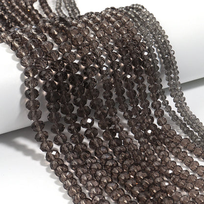 1Strand/Lot 3 4 6 8 10mm Rondelle Flat Faceted Crystal Beads Glass Spacer Beads For DIY Crafts Ornament Making Handmade Accesso