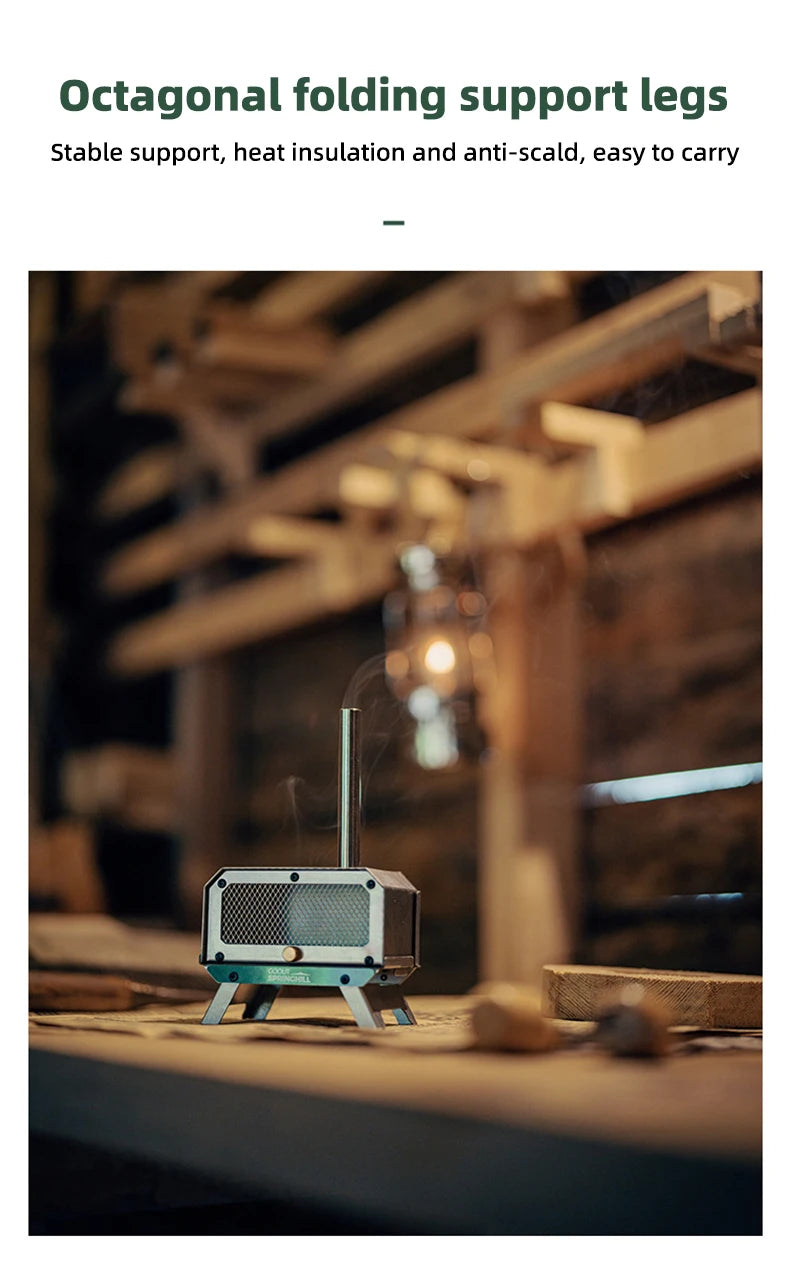 Goout Springhill Mini Woodstove Outdoor Camping Tour Incense Burner Folding Portable Stove Home Desktop Mosquito Incense Burner