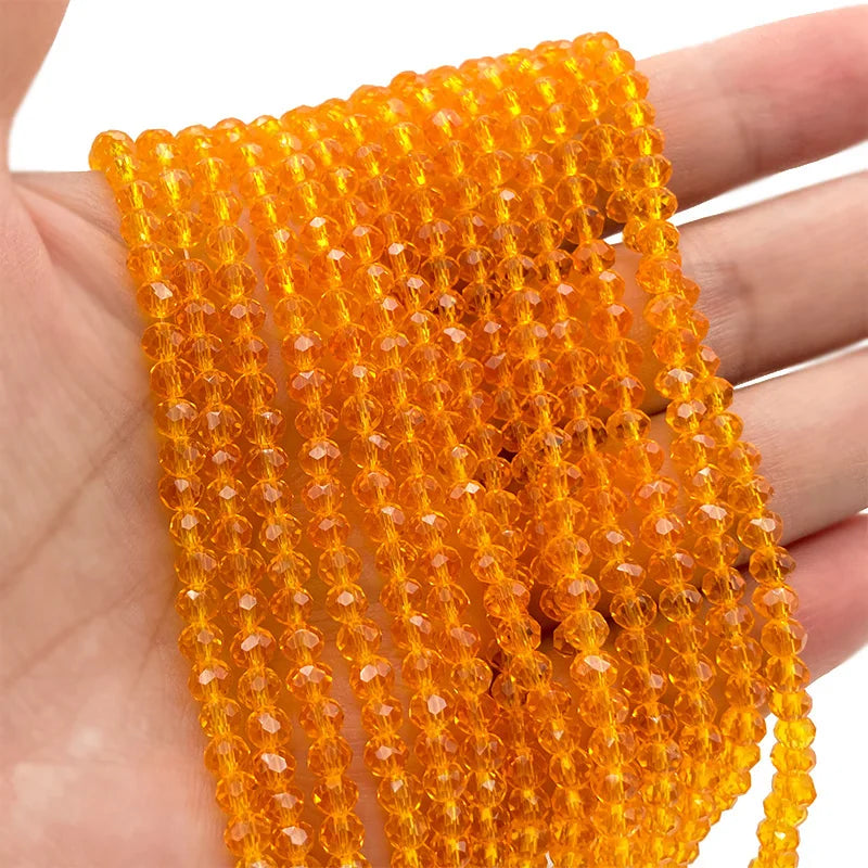 Multicolor 2 3 4 6 8mm Austria Faceted Crystal Beads Loose Spacer Round Glass Beads Bracelet DIY for Jewelry Making