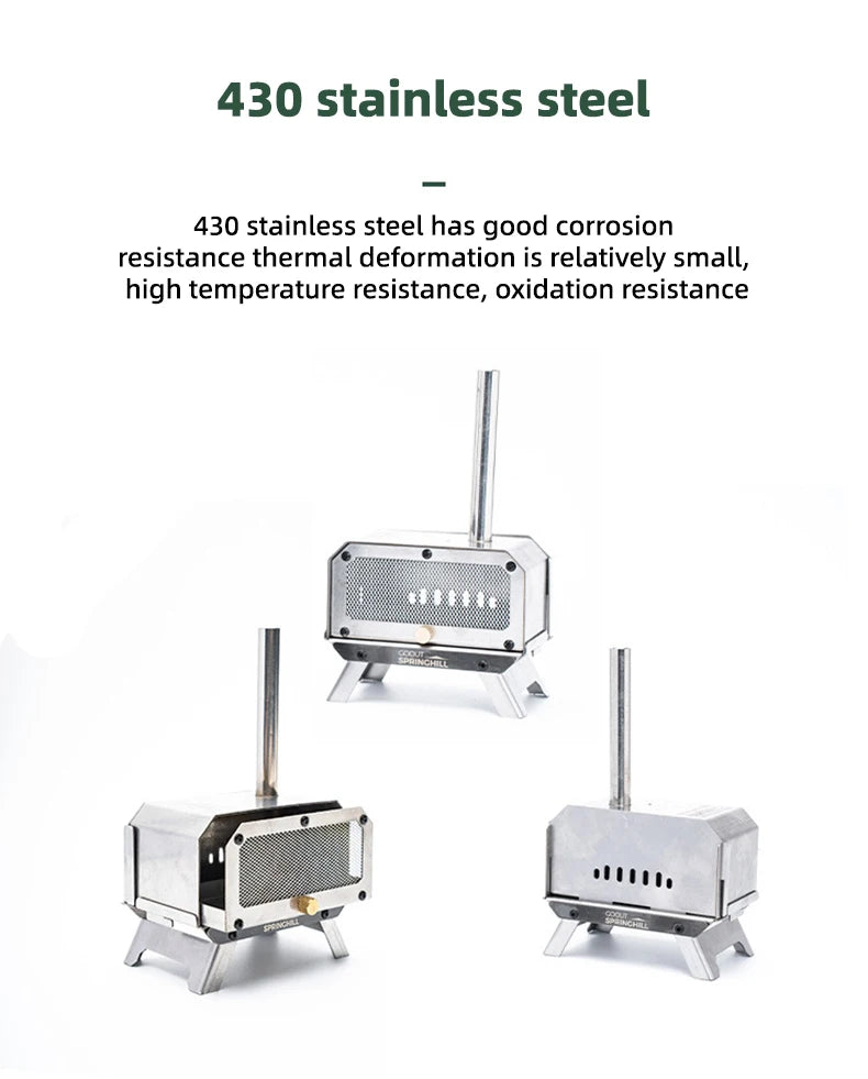 Goout Springhill Mini Woodstove Outdoor Camping Tour Incense Burner Folding Portable Stove Home Desktop Mosquito Incense Burner