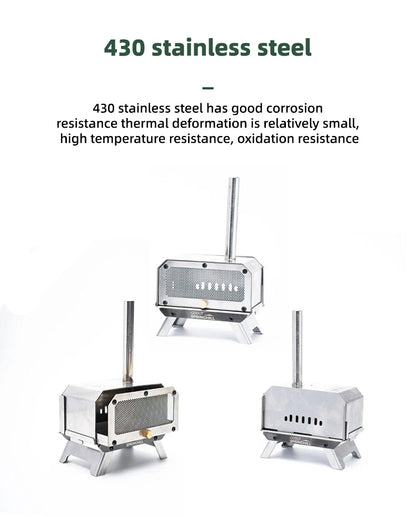 Goout Springhill Mini Woodstove Outdoor Camping Tour Incense Burner Folding Portable Stove Home Desktop Mosquito Incense Burner
