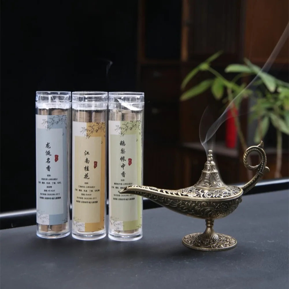 Đèn Xông Trầm Cổ Điển Bền Đẹp, Lò Đốt Trầm Hương Kim Loại Lọc Khí, Quà Tặng Đèn Aladdin Trang Trí Nhà Cửa