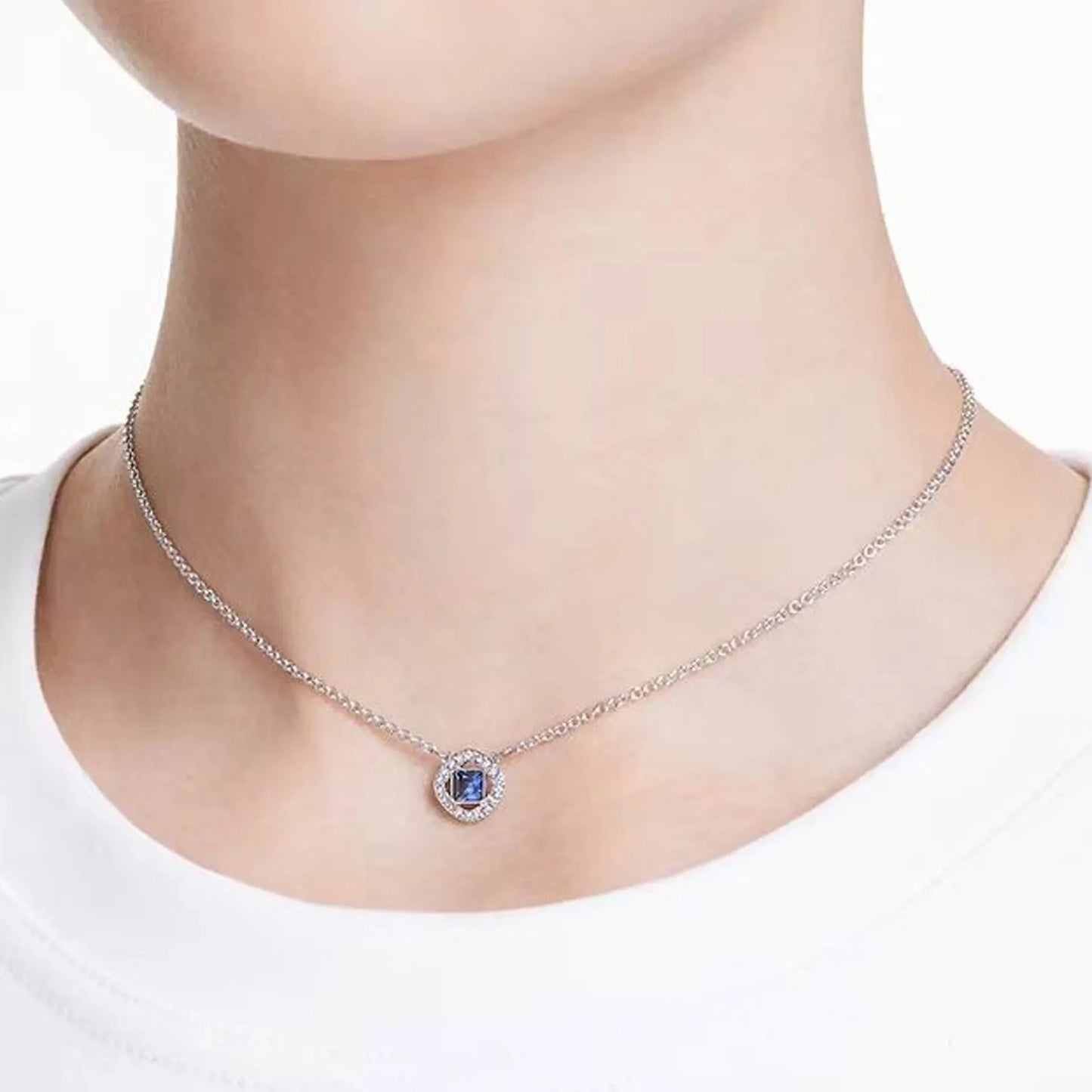 2025 New Original Round Water Drop Crystal High Jewelry Set Fashion Dazzling Women's Bracelet Earring Necklace Ring Wedding Gift