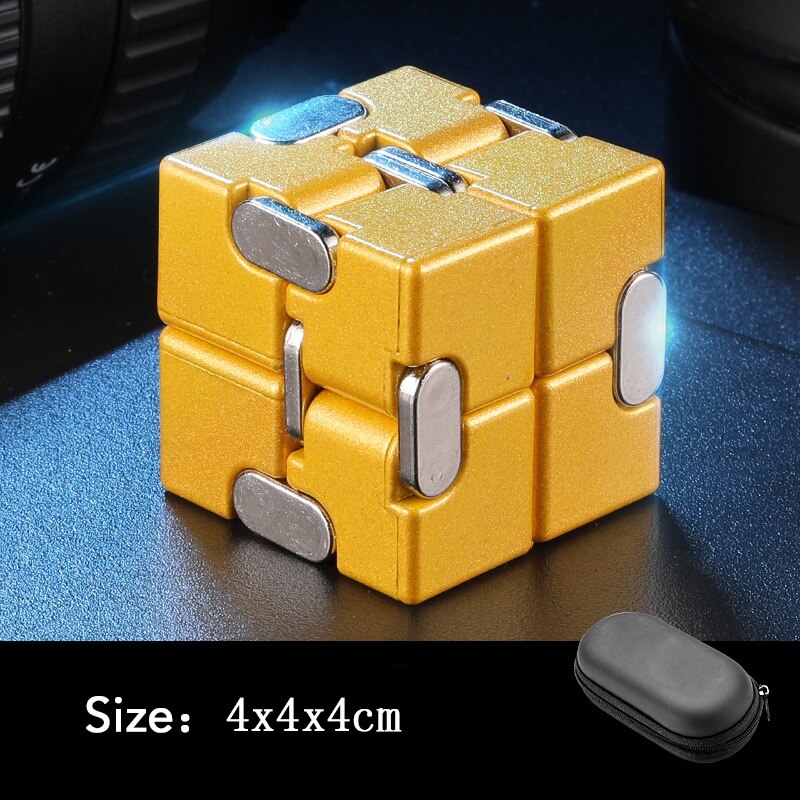 Infinity Cube Fidget Toys Metal Plastic Antistress Cube Magic Folding Game Stress Anxiety Relief Fingertip for Adult Kids Gift