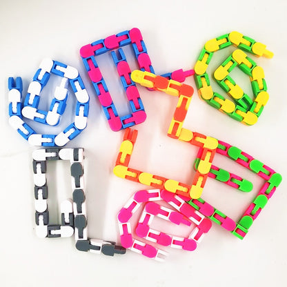 1Pcs Chain Wacky Tracks Snap Click Fidget Toys Anti Stress Kids Autism Snake Puzzles Classic Sensory Antistress Toy