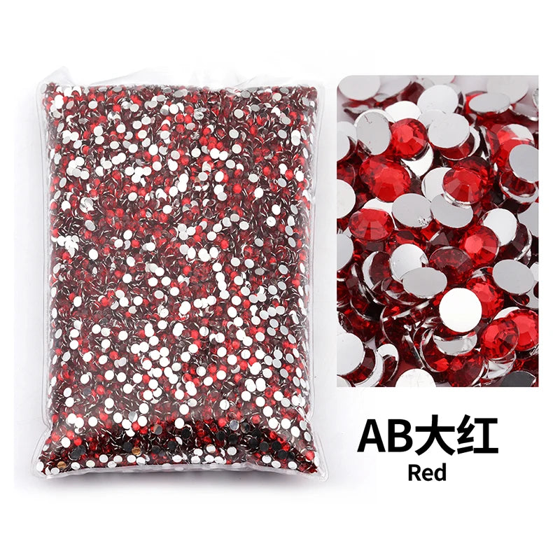 size 2mm,3mm,4mm,5mm,6mm Big Package Resin Non Hot Fix Rhinestones Bulk Wholesale Flat Crystals Nail Diy Glitters Cтразы Stone