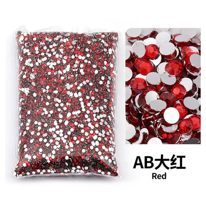 size 2mm,3mm,4mm,5mm,6mm Big Package Resin Non Hot Fix Rhinestones Bulk Wholesale Flat Crystals Nail Diy Glitters Cтразы Stone