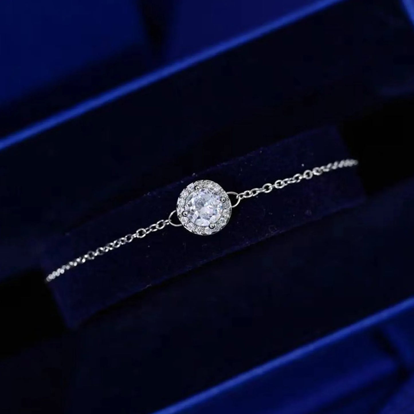 2025 New Original Round Water Drop Crystal High Jewelry Set Fashion Dazzling Women's Bracelet Earring Necklace Ring Wedding Gift