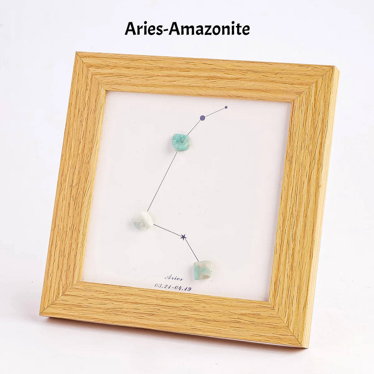 1 cadre photo en gravier de cristal naturel du zodiaque, décor de maison, fresque, ornements de bureau, accessoires de bricolage