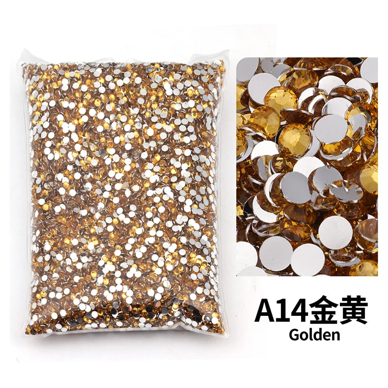 size 2mm,3mm,4mm,5mm,6mm Big Package Resin Non Hot Fix Rhinestones Bulk Wholesale Flat Crystals Nail Diy Glitters Cтразы Stone