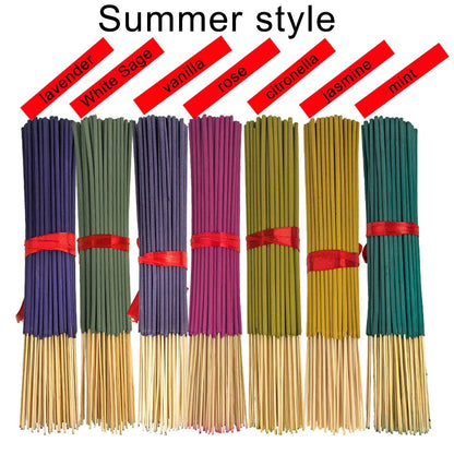 7 Sets of 140 Incense Sticks, Available in Four Seasonal Sets: Rose, Lavender, Sandalwood, Jasmine, Mint, Cherry Blossom, Herbal and Dragon Bloodwood, Each Pack Contains 20 Sticks, Suitable for Home, Office, Yoga, Meditation,