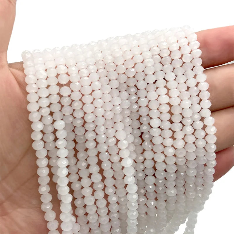 Multicolor 2 3 4 6 8mm Austria Faceted Crystal Beads Loose Spacer Round Glass Beads Bracelet DIY for Jewelry Making