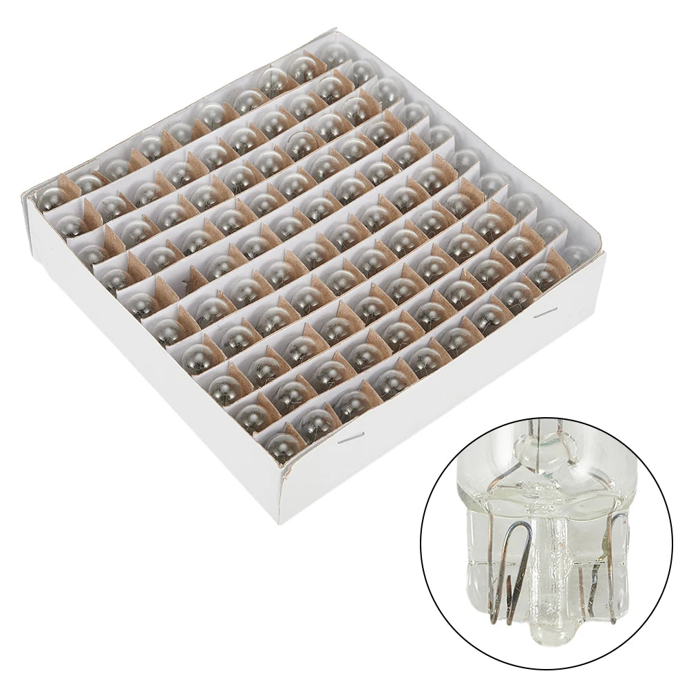 100PCS 194 T10 Clear Wedge Incandescent Instrument Panel Light Bulbs  Cars Trucks Motorcycles Instrument Panel Bulb Lamp