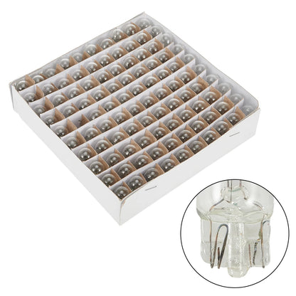 100PCS 194 T10 Clear Wedge Incandescent Instrument Panel Light Bulbs  Cars Trucks Motorcycles Instrument Panel Bulb Lamp