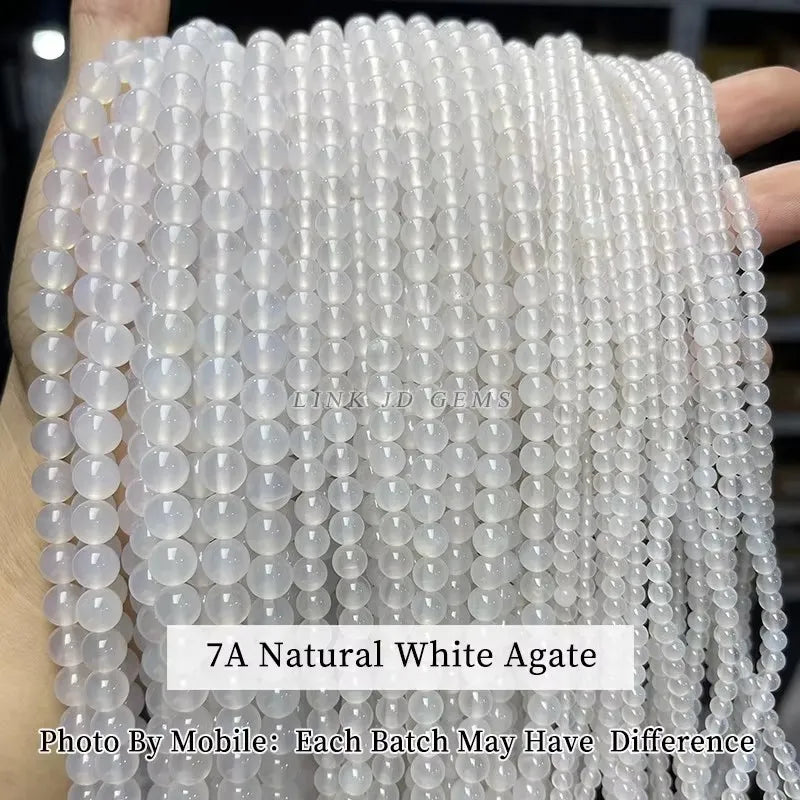 3A Natural Rock Quartz Beads Round Loose Spacer Flaws White Crystal For Jewelry Making Bracelet Necklace Diy Accessory Findings