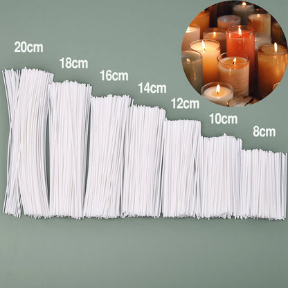 30-100 cái/bộ Bấc nến Cotton sáp bộ lõi sáp không khói tự làm lõi sáp đậu nành bấc đèn dầu hỏa dệt cung cấp vật liệu làm nến
